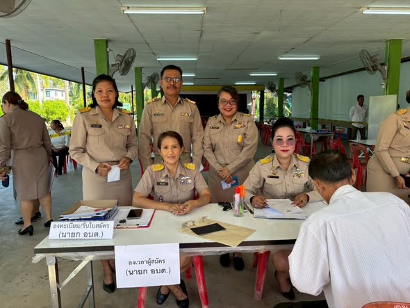 ประมวลภาพการรับสมัคร 
นายกและ￼สมาชิกสภาองค์การบริหารส่วนตำบลคลองน้อยวันแรก
